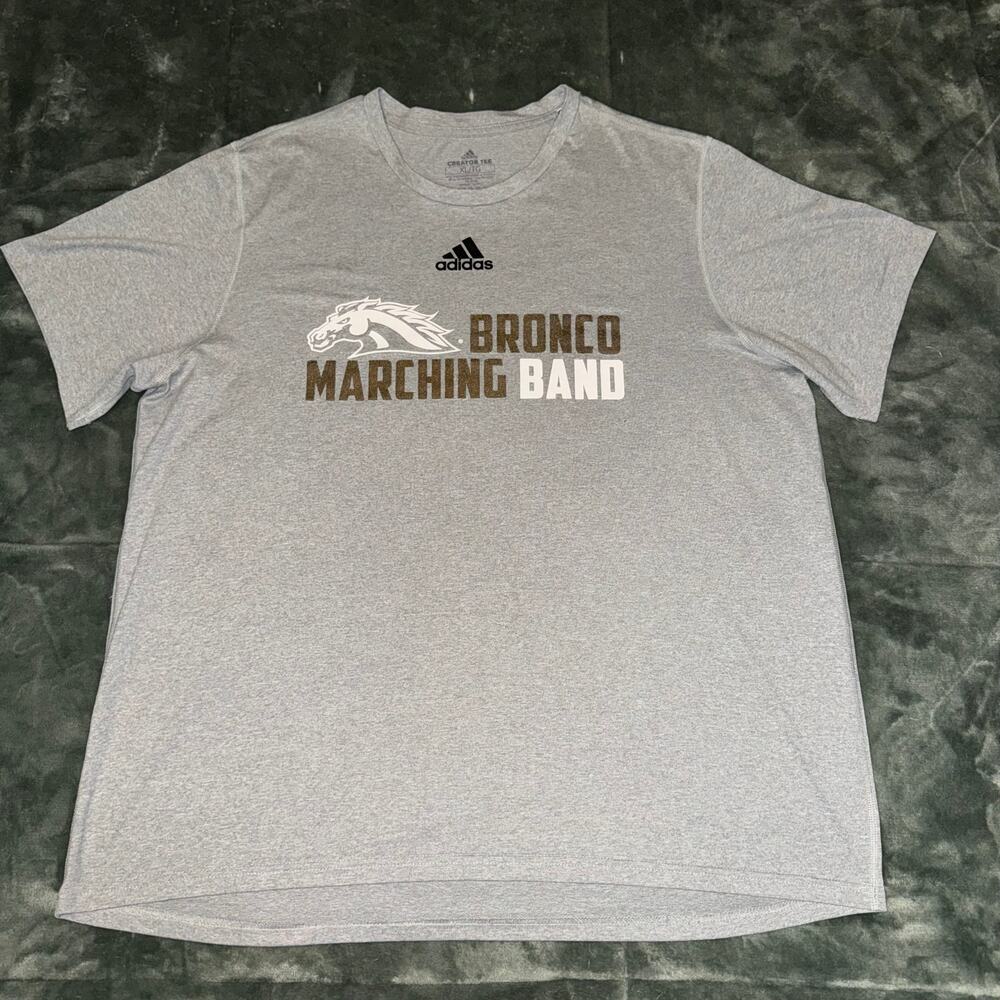 Adidas Western Michigan University WMU Bronco Marching Band Grey Men's T-Shirt